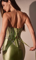 Ladivine CD736 - Bead Embellished Sheath Evening Dress