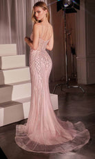 Ladivine CD759 - Plunging Sweetheart Sheath Evening Dress