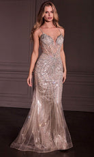 Ladivine CD763 - V-Neck Mermaid Prom Gown