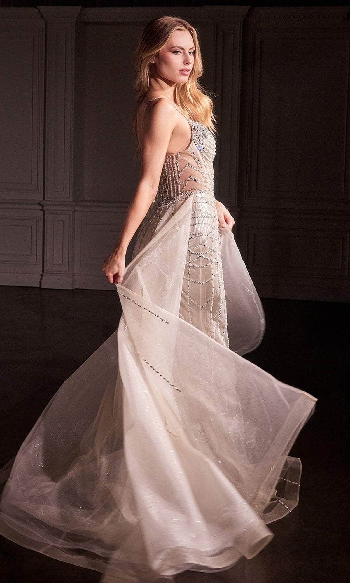 Ladivine CD763 - V-Neck Mermaid Prom Gown