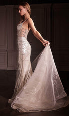 Ladivine CD763 - V-Neck Mermaid Prom Gown