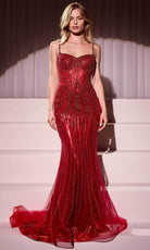 Ladivine CD764 - Sweetheart Beaded Evening Dress