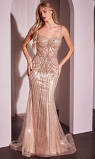 Ladivine CD764 - Sweetheart Beaded Evening Dress