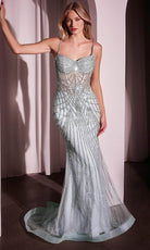 Ladivine CD766 - Rhinestone Sweetheart Neckline Prom Gown