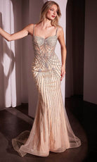 Ladivine CD766 - Rhinestone Sweetheart Neckline Prom Gown