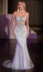Ladivine CD766 - Rhinestone Sweetheart Neckline Prom Gown