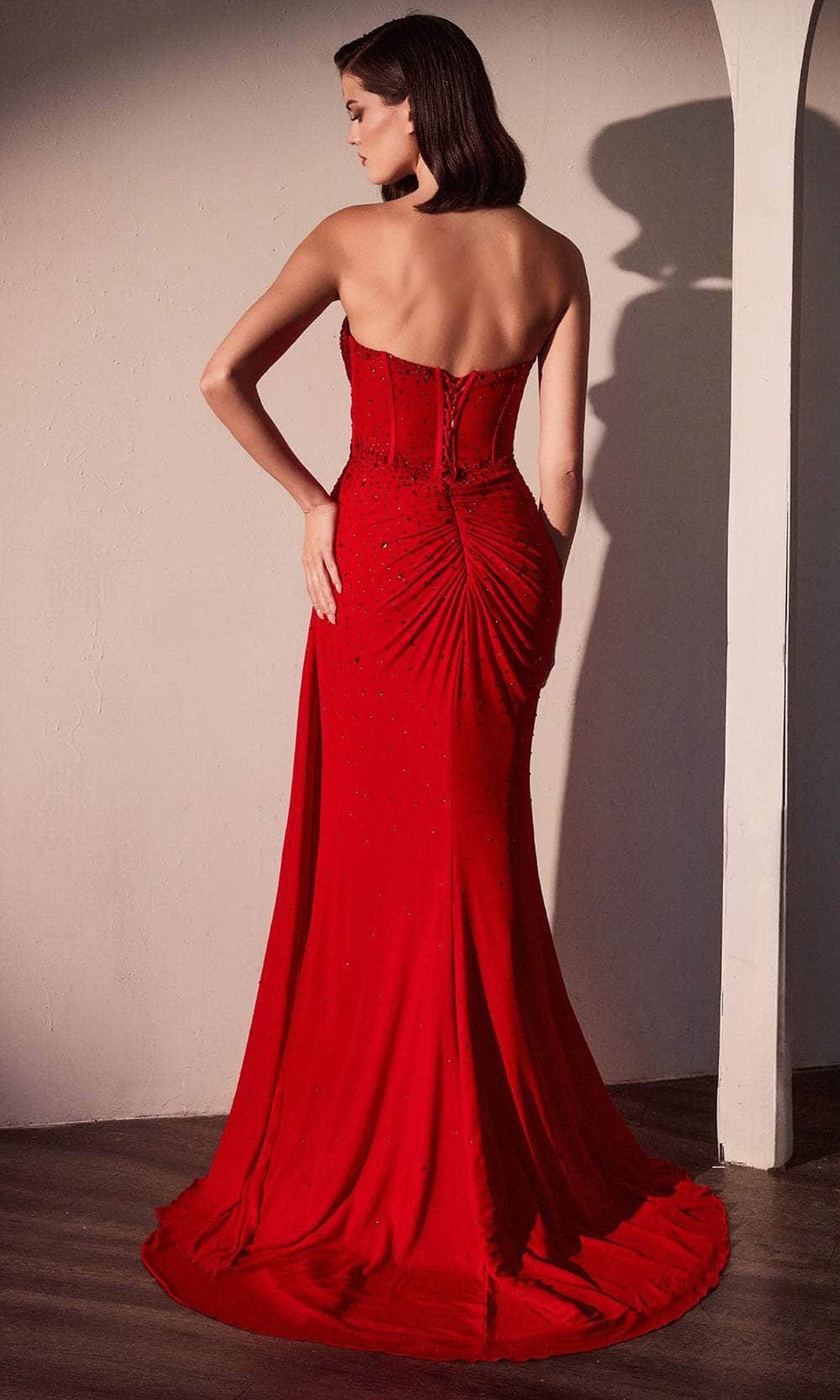 Ladivine CD770 - Cut Glass Sweetheart Evening Dress