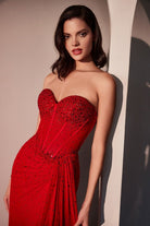 Ladivine CD770 - Cut Glass Sweetheart Evening Dress