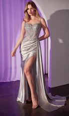 Ladivine CD774 - Bead Embellished Sleeveless Prom Gown