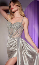 Ladivine CD774 - Bead Embellished Sleeveless Prom Gown