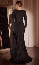 Ladivine CD788 - Long Sleeve Beaded Evening Gown