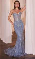 Ladivine CD794 - Crystal Beaded Strapless Prom Dress