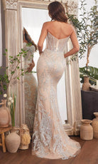 Ladivine CD847 Beaded Embroidered Dress