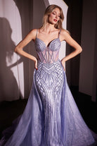 Ladivine CD863 Sweetheart Overskirt Dress
