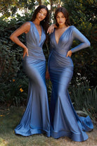 Ladivine CD912 - Sleeveless V Neck Mermaid Long Gown