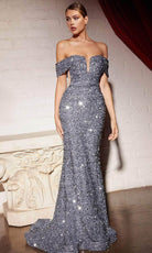 Ladivine CD975 - Sweetheart Sequin Long Gown