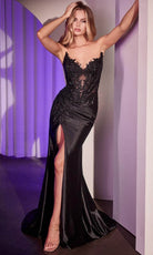 Ladivine CDS521 - Strapless V-Neck Evening Dress