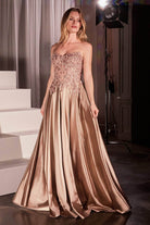 Ladivine CDS525 - Sweetheart Embellished Evening Dress