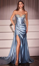 Ladivine CDS526 - Bejeweled Peekaboo Long Gown