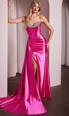 Ladivine CDS526 - Bejeweled Peekaboo Long Gown