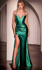 Ladivine CDS528 - Glitter V-Neck Evening Dress