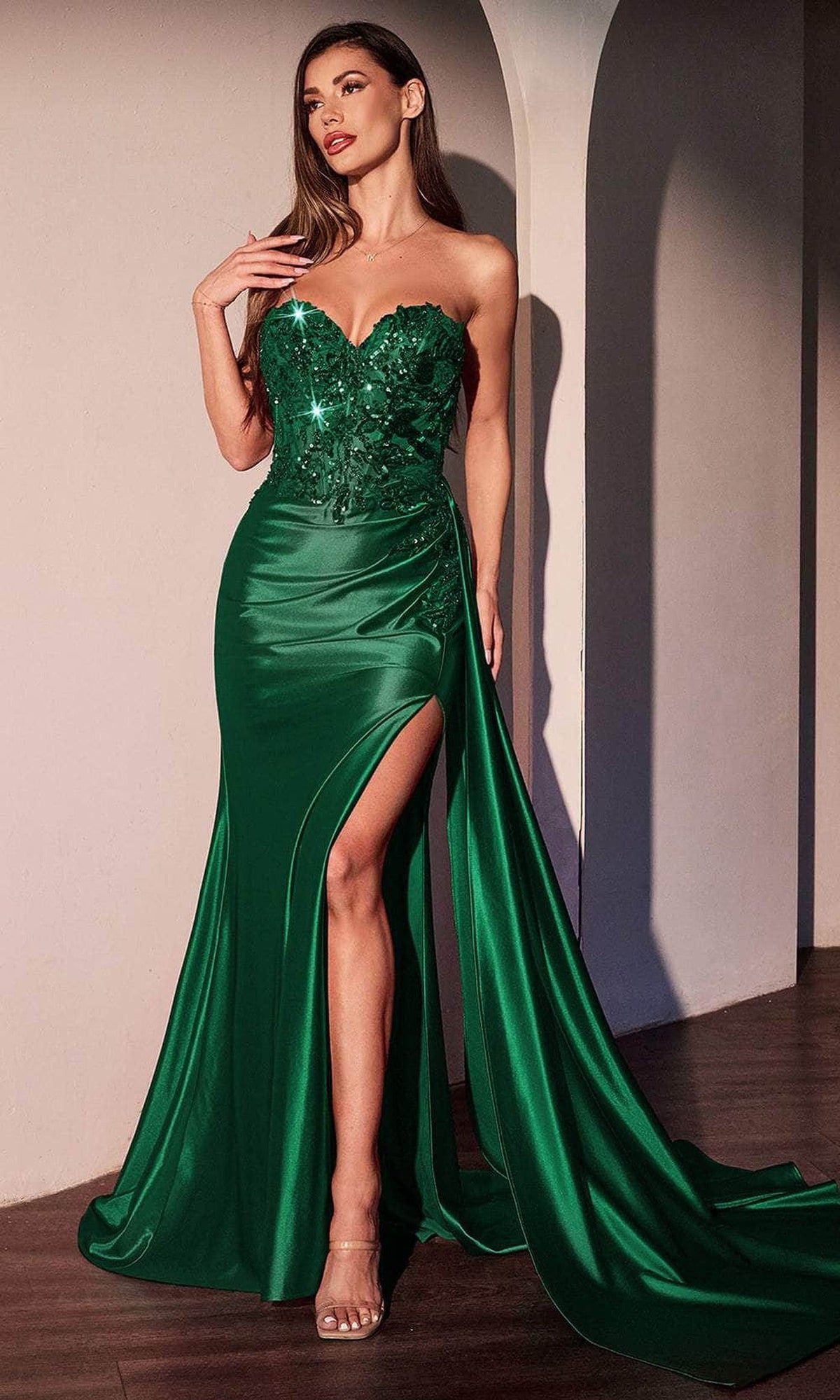 Ladivine CDS530 - Sequin Sweetheart Evening Dress