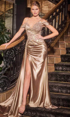 Ladivine CDS532 - Cold Shoulders Sheath Evening Dress