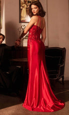 Ladivine CDS535 - Asymmetrical Floral Evening Dress