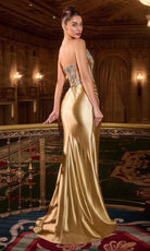 Ladivine CDS546 - Crystal Encrusted Corset Strapless Gown