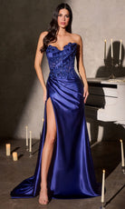 Ladivine CDS567 Sheath Floral Beaded Dress