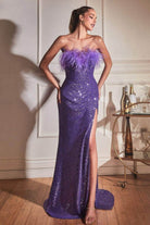 Ladivine CH147 - Sequin Ornate Evening Gown