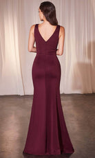 Ladivine CH377 - Ruffle Draped Sleeveless Prom Dress