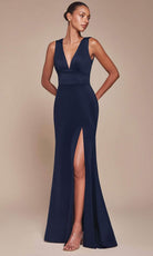 Ladivine CH395 - Cutout Back Sleeveless Prom Dress
