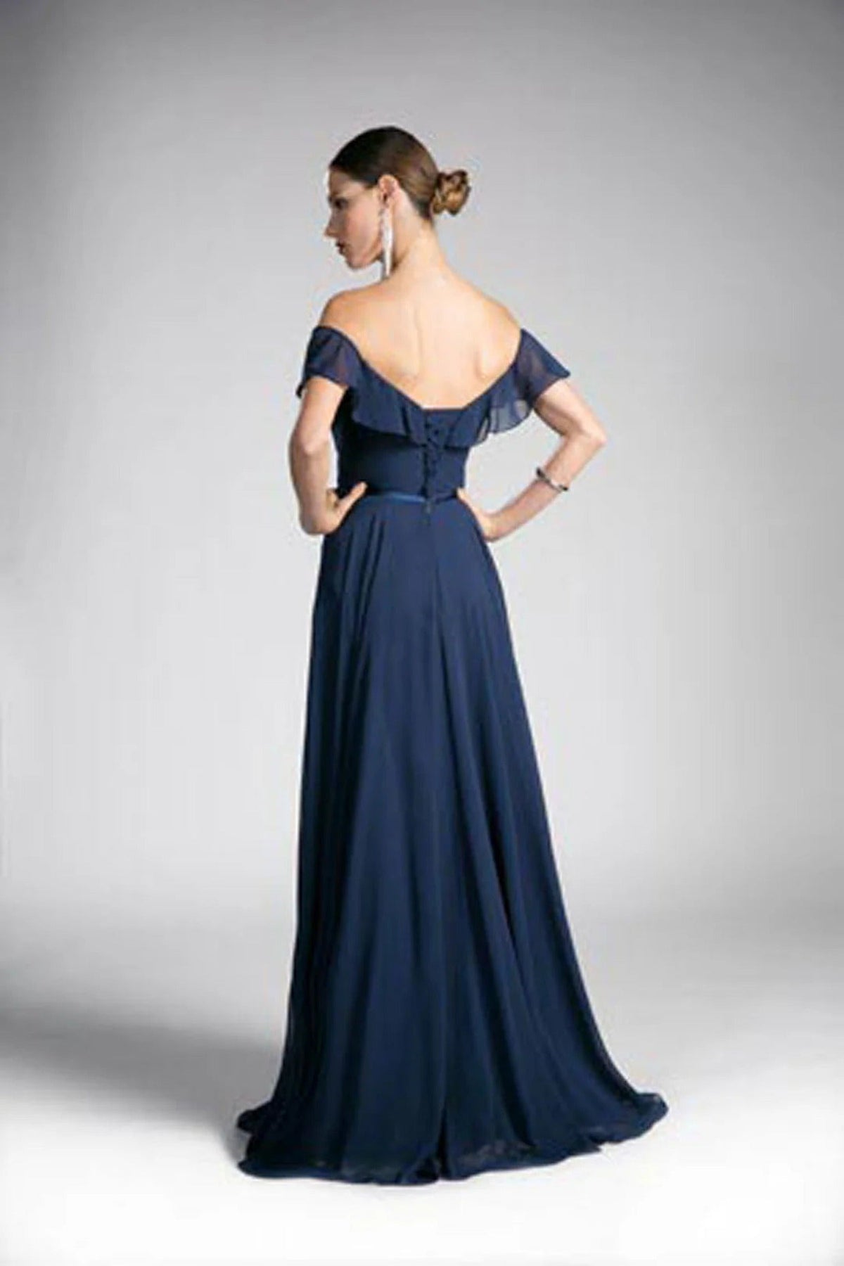 Ladivine CJ246 - Off-Shoulder Ruffles Bridesmaid Dress