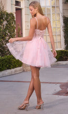 Ladivine CJ419 - Short Applique Sweetheart Corset Dress