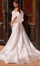Ladivine CJ933W Linear Beaded Mermaid Bridal Dress