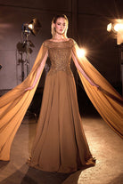 Ladivine CL08 Linear Beaded A-Line Dress