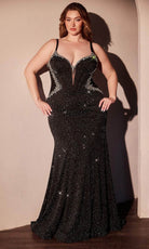 Ladivine CM365C - Cut-Out Detailed Sweetheart Neck Prom Gown