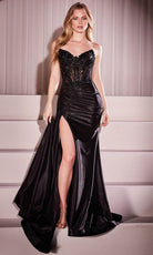 Ladivine CM369 - Strapless Beaded Evening Dress