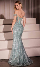 Ladivine CM373 - Sequin Off Shoulder Gown