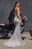 Ladivine CR383 Sleeveless Beaded Dress