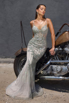 Ladivine CR383 Sleeveless Beaded Dress