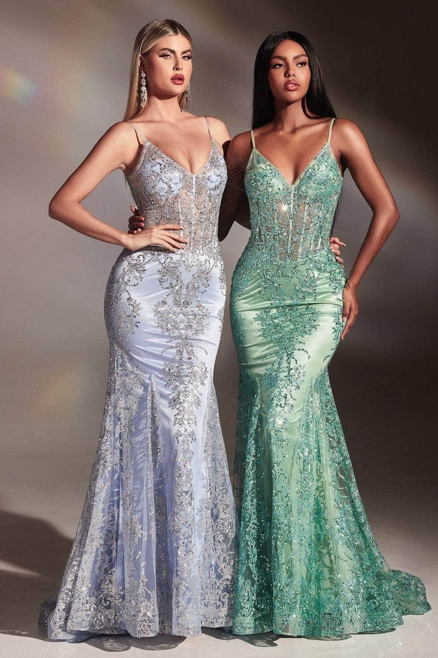 Ladivine J810 - Shimmer Corset Bodice Junior Prom Gown