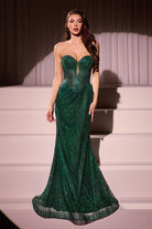 Ladivine J871 Basque Waist Beaded Dress