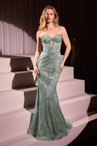 Ladivine J871 Basque Waist Beaded Dress