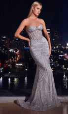 Ladivine J871 Basque Waist Beaded Dress