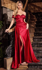 Ladivine J880 - Off-Shoulder Sweetheart Neck Prom Gown