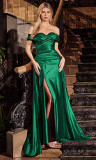 Ladivine J880 - Off-Shoulder Sweetheart Neck Prom Gown