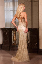 Ladivine J888 Strapless Sequin Dress