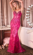 Ladivine J889 - Beaded Lace Gown with Illusion Bodice